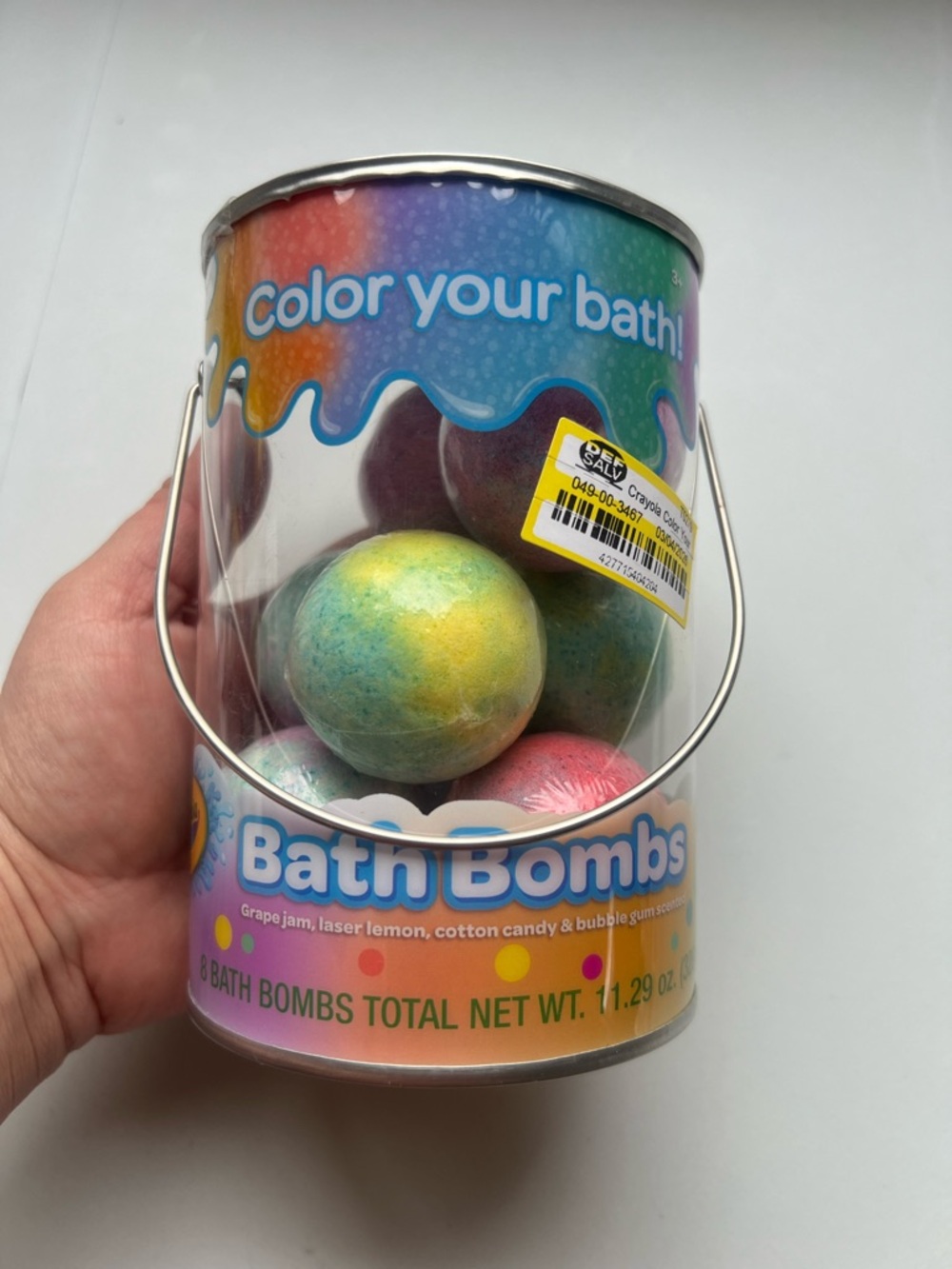 Crayola Color Your Bath Bucket Bath Bomb 11.29oz/8ct: Paraben-Free Fruit Scented